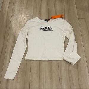 Von Dutch Women's Cream Long Sleeve Tee - S